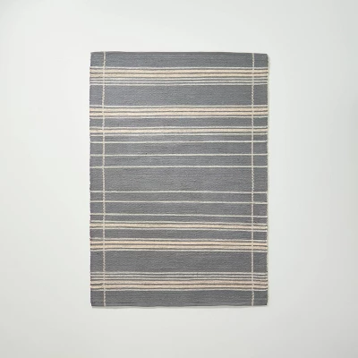 Wool Blend Variegated Stripe Area Rug Dark Gray - Hearth & Hand™ with Magnolia Wool Blend Variegated Stripe Area Rug Dark Gray - Hearth & Hand™ With Magnolia -Hearth and Hand With Magnolia Store GUEST ed90b234 077e 454c 8d98 a788492a1a64