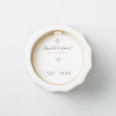 Wide Fluted Speckled Ceramic Salt Jar Candle Tonal Cream 11oz - Hearth & Hand™ with Magnolia Wide Fluted Speckled Ceramic Salt Jar Candle Tonal Cream 11oz - Hearth & Hand™ With Magnolia -Hearth and Hand With Magnolia Store GUEST ef62670e ea5e 4974 97bb efe9413e895f