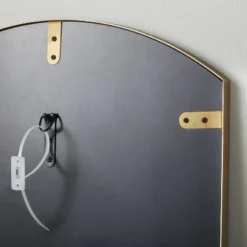 Arched 19"x64" Rectangular Metal Leaning Floor Mirror Brass - Hearth & Hand™ With Magnolia -Hearth and Hand With Magnolia Store GUEST f28ffd4f e41e 45ca b5e1 063a548aca22