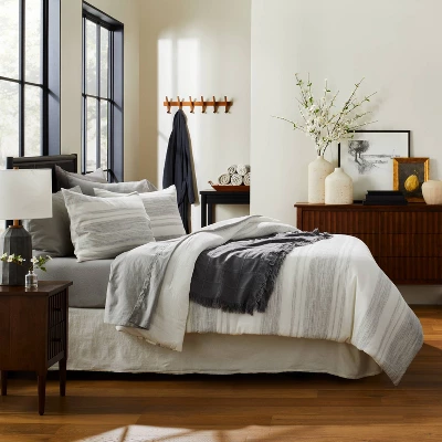 3pc Heathered Stripe Comforter Bedding Set - Hearth & Hand™ with Magnolia 3pc Heathered Stripe Comforter Bedding Set - Hearth & Hand™ With Magnolia -Hearth and Hand With Magnolia Store GUEST f5d6068f c55f 4043 923f e6673cd682bd