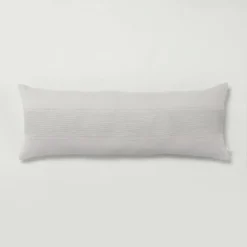 16"x42" Slub Center Stripe Oversized Lumbar Bed Pillow - Hearth & Hand™ With Magnolia -Hearth and Hand With Magnolia Store GUEST f673eb2c 3be0 4877 abf9 662b5b5573ff
