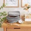 2pc Stitched Cosmetic Bag Set Gray - Hearth & Hand™ With Magnolia -Hearth and Hand With Magnolia Store GUEST fe96406f 71a2 4d01 a69e d5b5b3561e7e