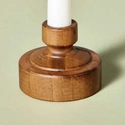 7"x3" Flameless Christmas Window Candle With Wood Base - Hearth & Hand™ With Magnolia -Hearth and Hand With Magnolia Store GUEST ffd6975e 2146 4e21 8ea0 9c4d357bd4f0