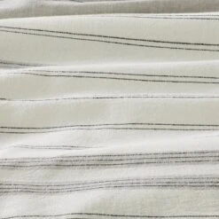 Alternating Pinstripe Duvet & Sham Set Gray/Cream - Hearth & Hand⢠With Magnolia